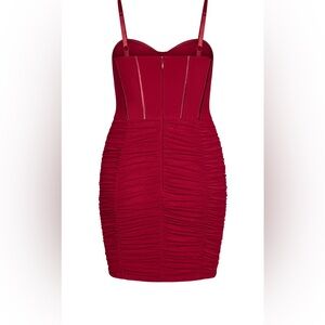 City chic girly mesh dress red love new in package size 18 W